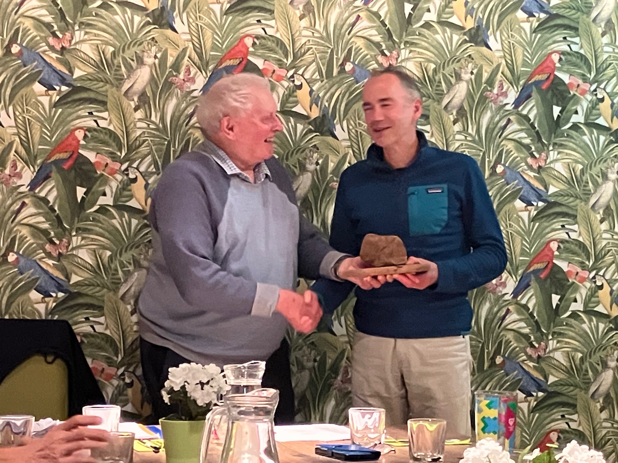 Robin_receiving_Gullane_Rock_by_Katherine_Ivory